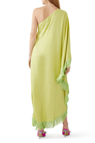 Ubud One-Shoulder Fringed Dress